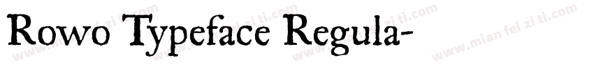 Rowo Typeface Regula字体转换